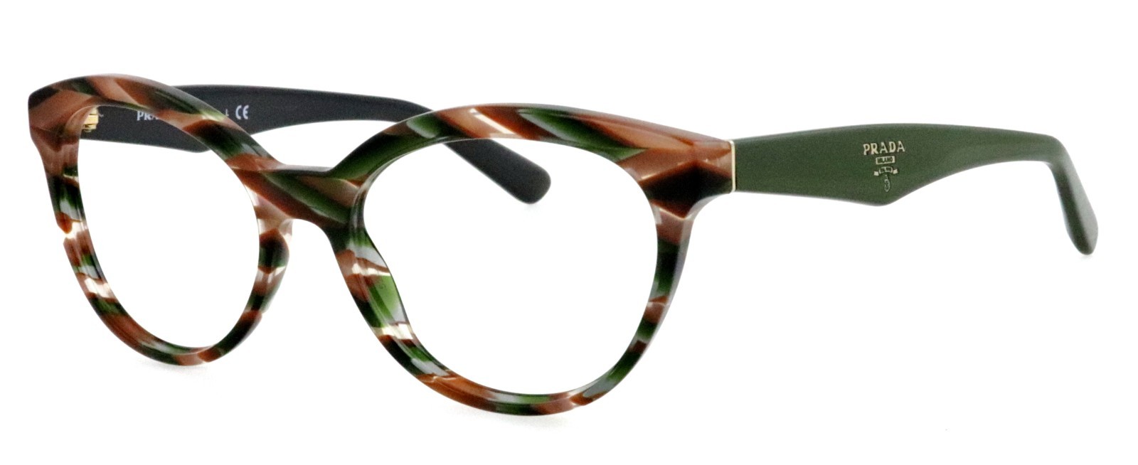 New PRADA VPR11R VAO-1O1 52mm Sheaves Green Gray Eyeglasses Frames Only Italy