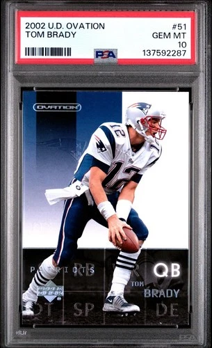 2002 Upper Deck Ovation Tom Brady #51 PSA 10 Patriots, GOAT