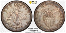 1909 S US Philippines Silver Peso Nice PCGS AU 58