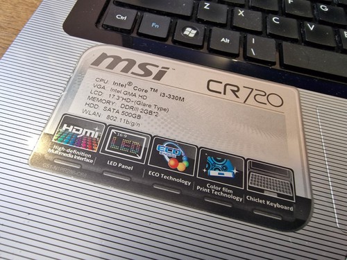 MSI CR720 MS-1736 Intel i3 8GB 500GB 17,3inch - Bild 4 von 16