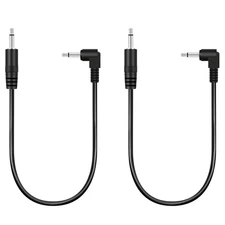 2 Pack 3.5mm 1/8" Male TS Mono Plug to 90 Degree Right Angle Mono... 