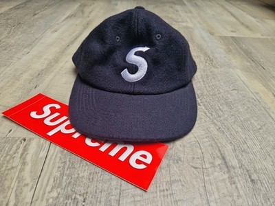Supreme S Logo Wool FW17 Cap Black