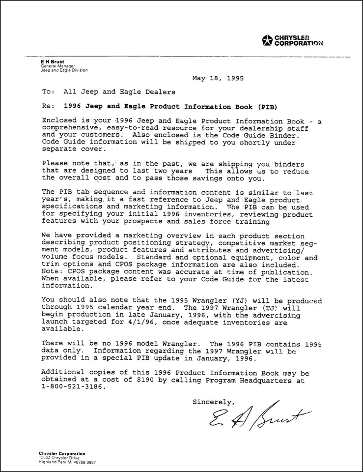 1996 Jeep Eagle цвет и обивка альбом и данные книга дилер альбом варианты - Изображение 2 из 2