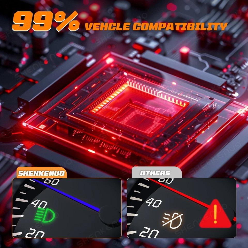 2-SIDES 9007 LED Headlight Bulbs for 2003-2016 International Harvester 4300 4400 - Image 4 of 4