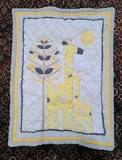 Giraffe Theme Yellow Comforter Blanket For Crib