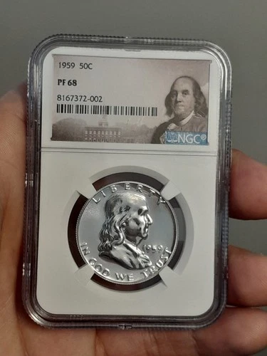 1959 Proof Franklin Silver Half Dollar NGC PF68