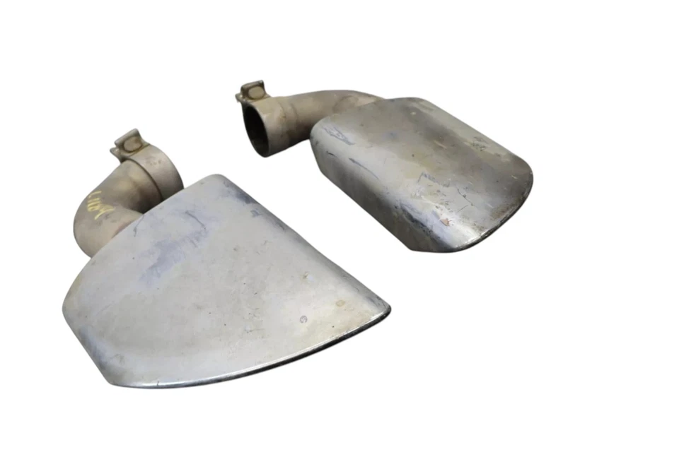 11-17 Volkswagen Touareg Rear Left & Right Side Exhaust Tail Pipe Tip Set Oem - Image 4 of 4