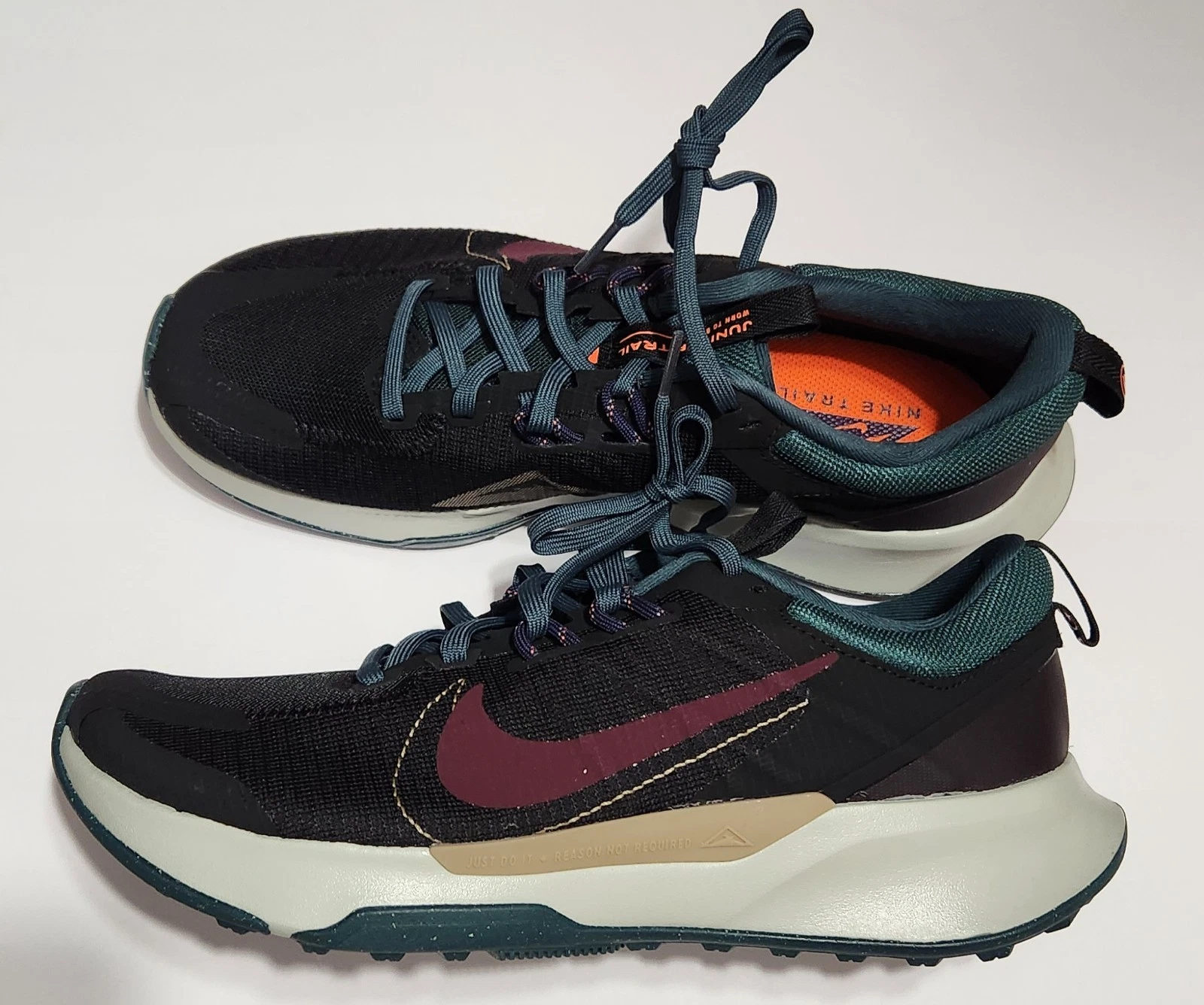 Men Size 8.5 Nike Juniper Trail 2 Low Shoes Black Deep Jungle Green DM0822-006