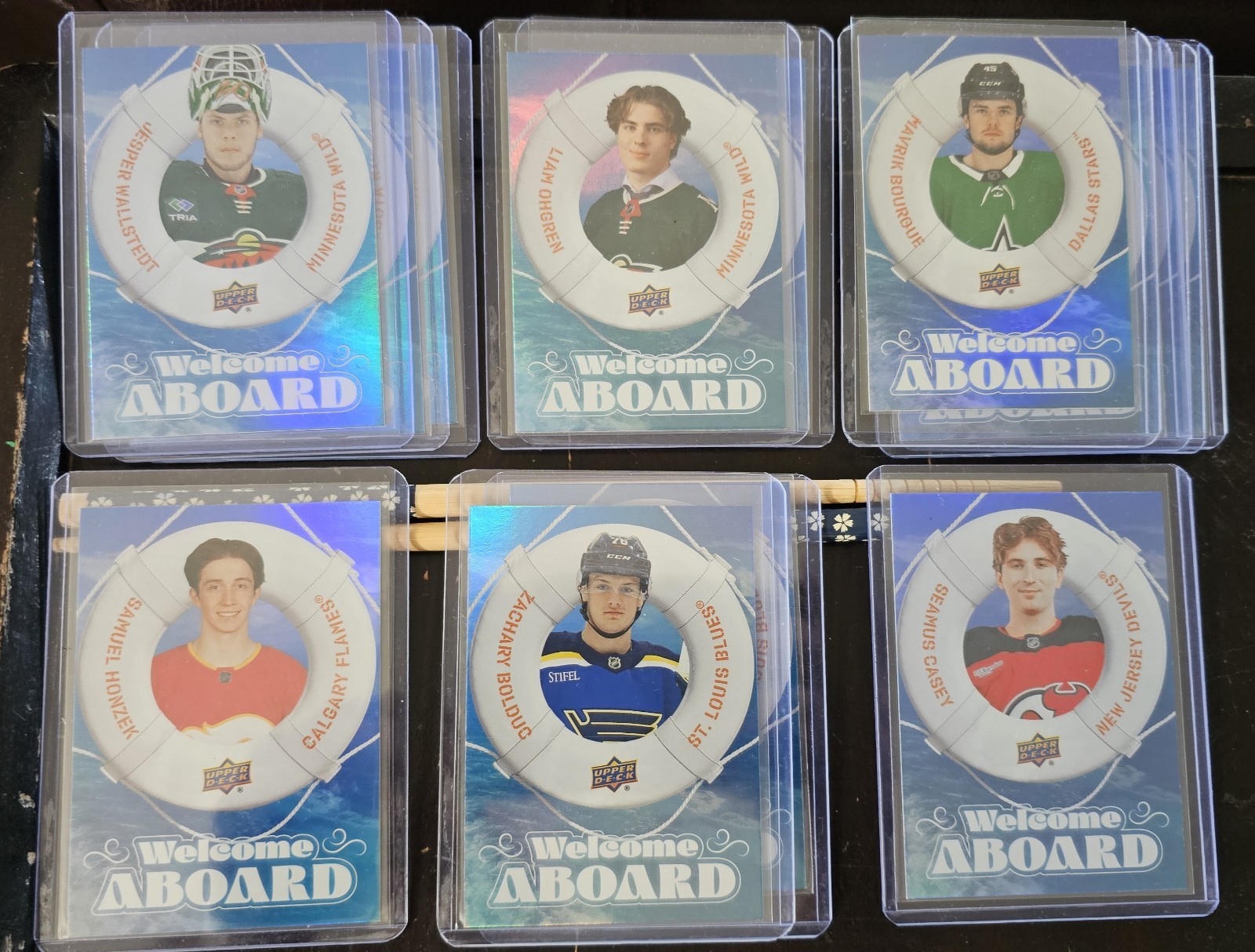 2024-2025 NHL Upper Deck Welcome Aboard 22 Card Lot. See Last Photo For Players