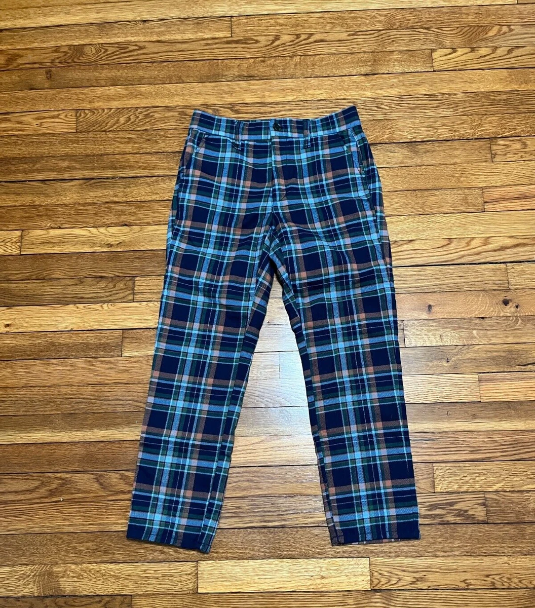 American Eagle Super Hi Rise Skinny Trouser Plaid Pants Preppy Size 4 Womens