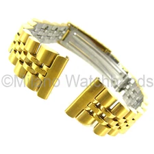 14mm Milano Gold Deployment Buckle Metal Ladies Watch Band