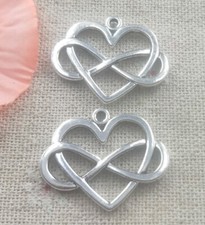Free Ship 68 pcs tibetan silver heart charms 22x27mm L-4975