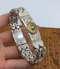 Men's 925 Silver Bracelet. Length 8.6 Inches