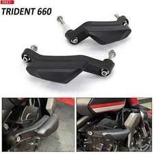 CNC Frame Slider Guard Crash Falling Protector For Trident 660 2021-2022 Black