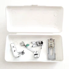 Singer Sewing Machine Accessories Plastic Storage Box + 5 Attachment Parts