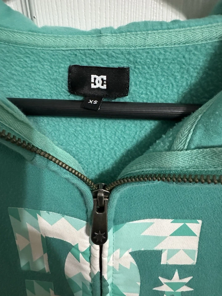 DC Shoes Vintage Women’s size XS Teal Full Zip Y2K Hoodie - Image 3 of 4