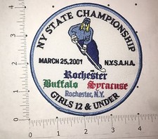 New York Hockey Championship Patch - Girls 12  Under  2001