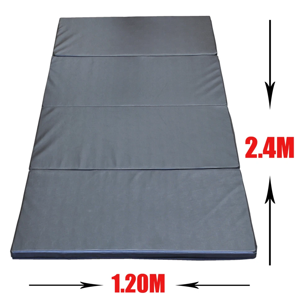 Large 240cm x 120cm x 5cm Gymnastics Folding Gym Exercise Yoga Mat - Black - image 1 of 4