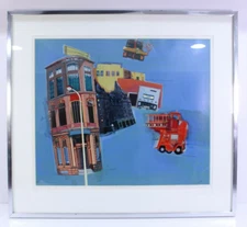 Thomas Seawell The 9th Street VTG Art Signed Hand Framed Auto Matted Numbered 5-