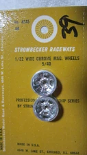 STROMBECKER 1/32 CHROME MAG WHEELS 5/40 #8335 N.O.S PRICE IS PER PAIR 1 SET