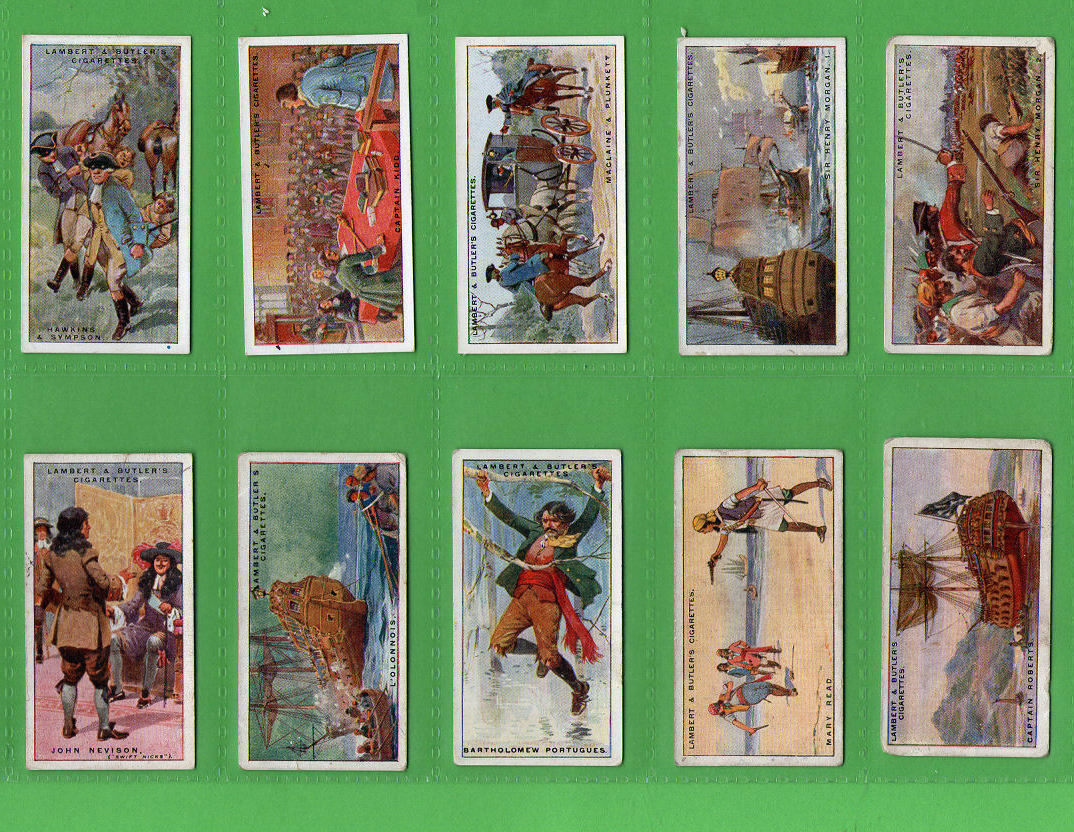 pirate cigarette cards Tobacco cigarette cards Pirates & Highwaymen set 1926