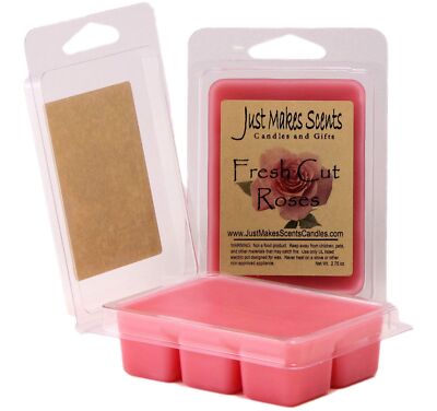 2 Pack - Fresh Cut Roses Scented Soy Wax Melts | Bold Fragrance Wax Cubes | H...