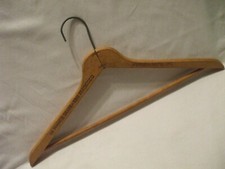 Vintage Wooden 19" Suit Hanger Advertisement SIR FRANCIS DRAKE San Francisco CA
