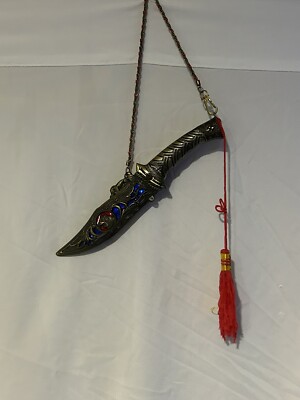 Knife With Clip - Tiger On Blade