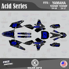 Graphics Kit for Yamaha YZ250F 2014-2018 YZ450F 2014-2017  Acid - BLUE-SHIFT