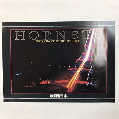 Vintage FA-18 Hornet Working the Night Shift Poster 25 x 18 Takeoff Time-Lapse