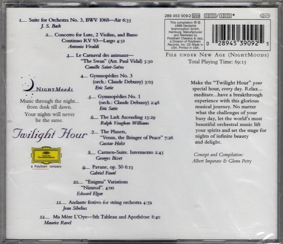 NIGHT MOODS "TWILIGHT HOUR" CD 1998 deutsche grammophon sealed - Image 2 of 2