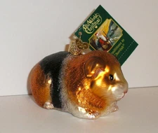 2019 - GUINEA PIG - OLD WORLD CHRISTMAS BLOWN GLASS ORNAMENT - NEW W/TAG 12542
