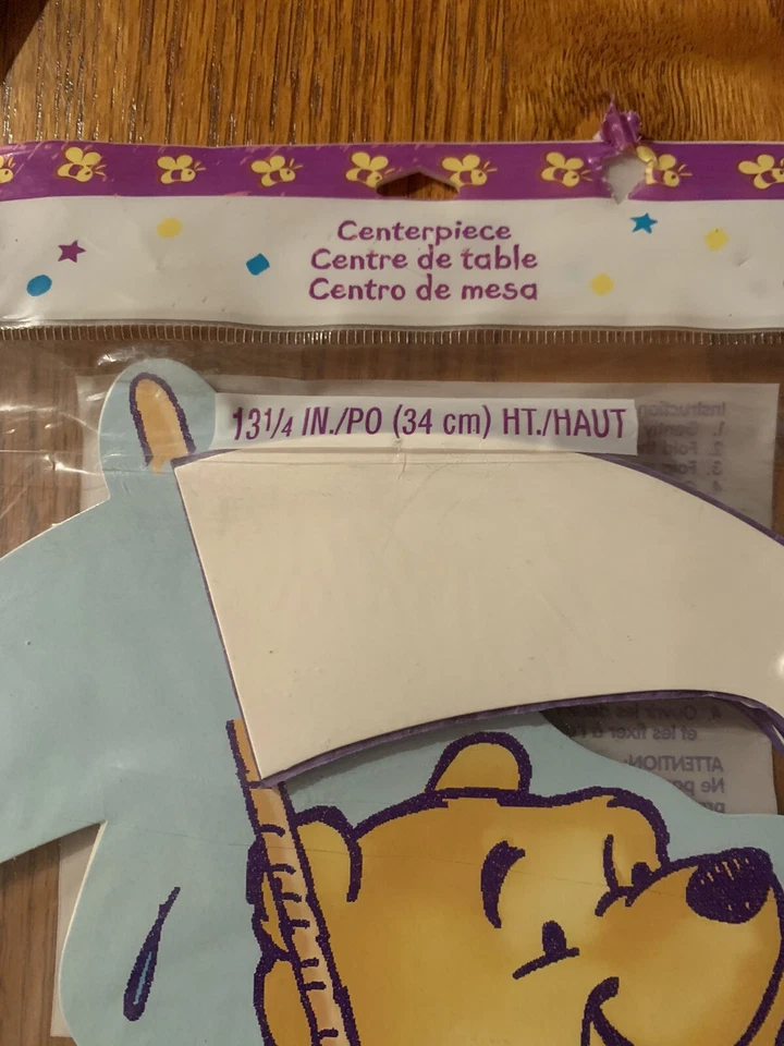 DISNEY Fold Out Honeycomb Tissue Centerpiece Winnie the Pooh, Piglet-vintage - Image 4 of 4