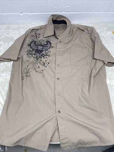 Tan Embroidered Shirt, Size L | eBay