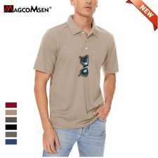 Men's Polo Shirts Short Sleeve Quick Drying Outdoor Golf Sport Casual Work Tops