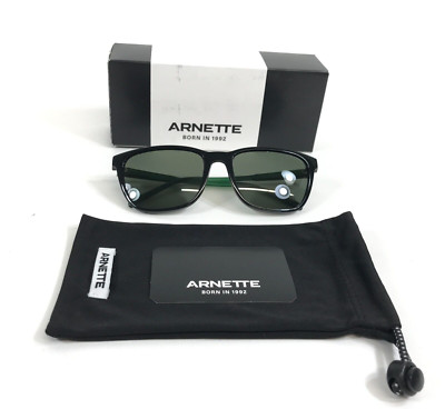 Arnette Sunglasses CORTEX 4291-2753/9A Shiny Black Green w/ Dark Green Polarized