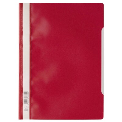 DURABLE 2573 Sichthefter PP DIN A4 Schnellhefter bis 100 Blatt rot - 10 Stück