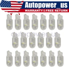 20Pcs White T10 194 168 W5W 2825 LED License Plate Interior Light Bulb 6000K US