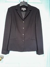 Casual Corner Annex Essentials Womens Sz 8 / 4 Button Lined Black Suit Blazer