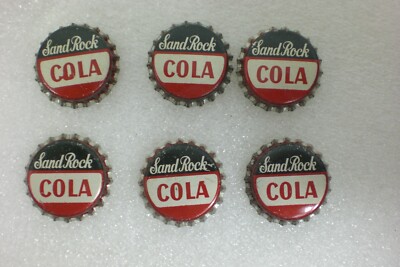 6 - Sand Rock Spring Co. Whitewater, WI Wis COLA Soda Bottle Caps Unused