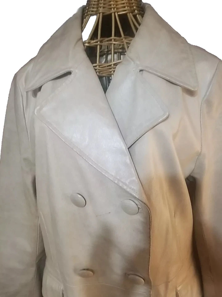 Casaco feminino Frye vintage tamanho médio Lg dourado desgastado Ret$300 anos 90 raro! - Imagem 2 de 4