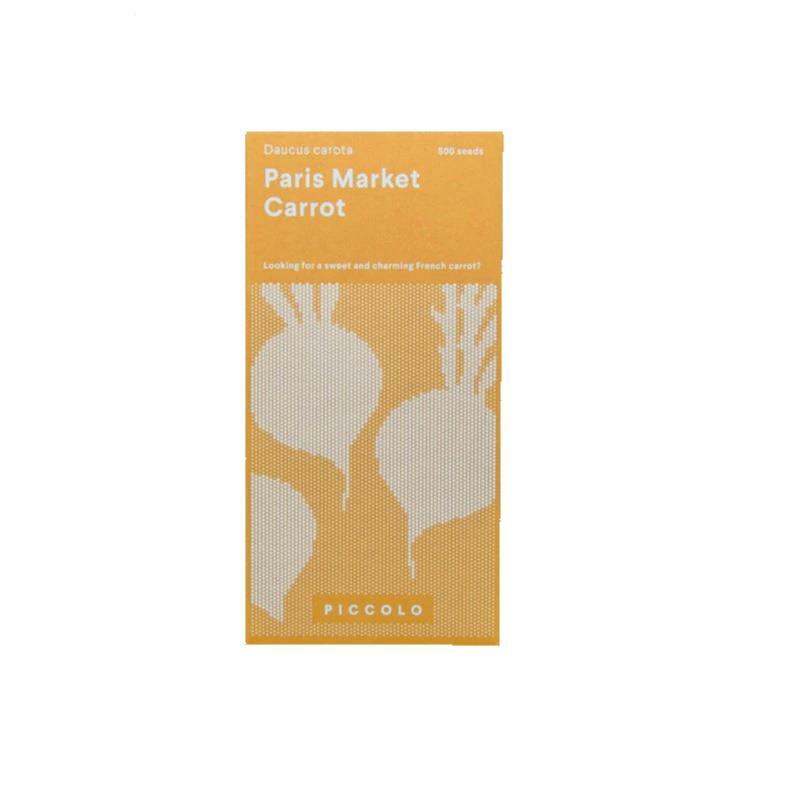 Piccolo Open Pollinated Urban Grow GMO Free Carrot Paris Market Seeds Packet