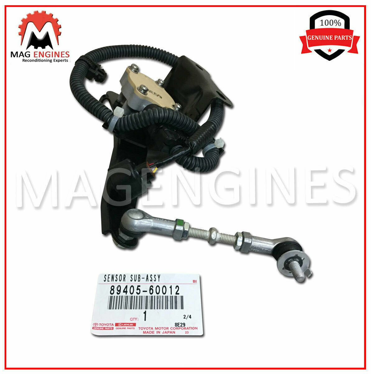 89405-60012 GENUINE OEM SENSOR SUB-ASSY, HEIGHT CONTROL, FRONT RH