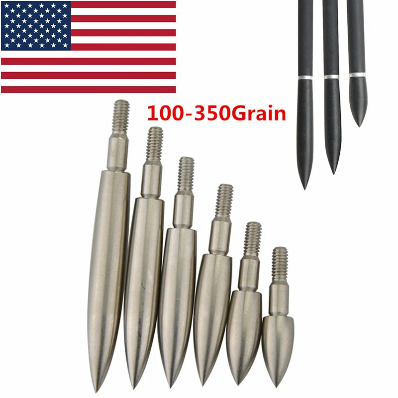 HNZMDY 12pcs Broadheads 100-350gr Points Archery Arrowheads Tips Practice Field Hunting