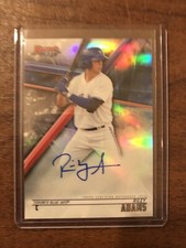 (2) Riley Adams 2018 Bowman Best 2018 AUTO Refractor Nationals