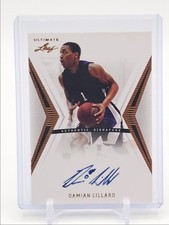 DAMIAN LILLARD 2012-13 LEAF ULTIMATE AUTHENTIC SIGNATURE BRONZE AUTO Q6438