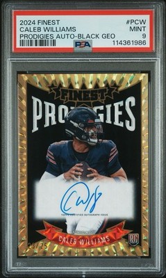 2024 Topps Finest Prodigies Auto Caleb Williams Black Geometric Refractor /25