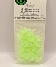 ASHLAND HALLOWEEN DECOR MINI DECORATION 30PC GLOW IN THE DARK SPIDERS FREE SHIP