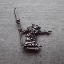 Citadel Warhammer 80s Skaven Command Leader with Halberd