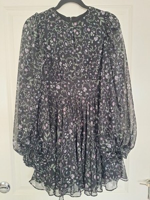 Ted Baker London Black Floral Mini Dress Size 1(S)
